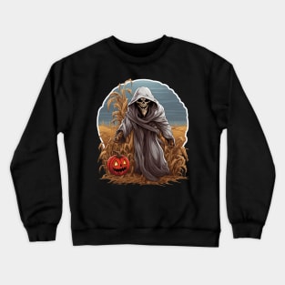 Grim Reaper In A Cornfield Crewneck Sweatshirt